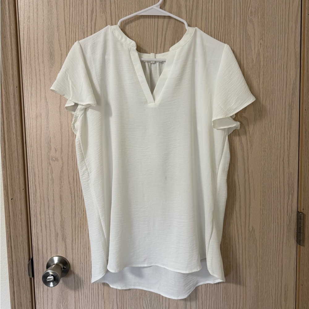 Maurices Cream V-Neck Blouse